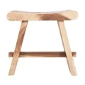 Saddle stool pakoworld suar wood in natural shade 50x30x50cm