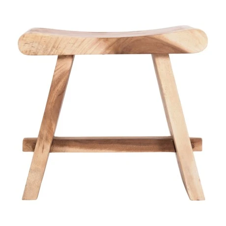 Saddle stool pakoworld suar wood in natural shade 50x30x50cm