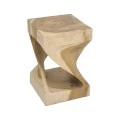 Stool Table Cabair pakoworld suar wood in natural shade 30x30x46cm