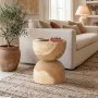 Stool Table Hourglass pakoworld suar wood in walnut D40x45cm