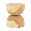 Stool Table Hourglass pakoworld suar wood in walnut D40x45cm
