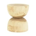 Stool Table Hourglass pakoworld suar wood in natural shade D40x45cm