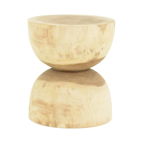 Stool Table Hourglass pakoworld suar wood in natural shade D40x45cm