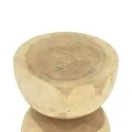 Stool Table Hourglass pakoworld suar wood in natural shade D40x45cm