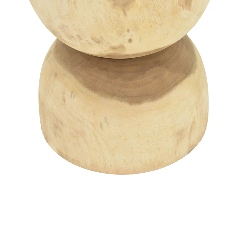 Stool Table Hourglass pakoworld suar wood in natural shade D40x45cm