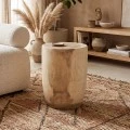 Stool Table table Tronco pakoworld suar wood in natural shade D33x45cm