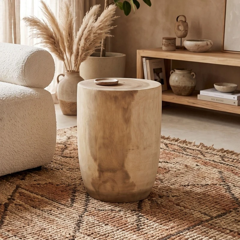 Stool Table table Tronco pakoworld suar wood in natural shade D33x45cm