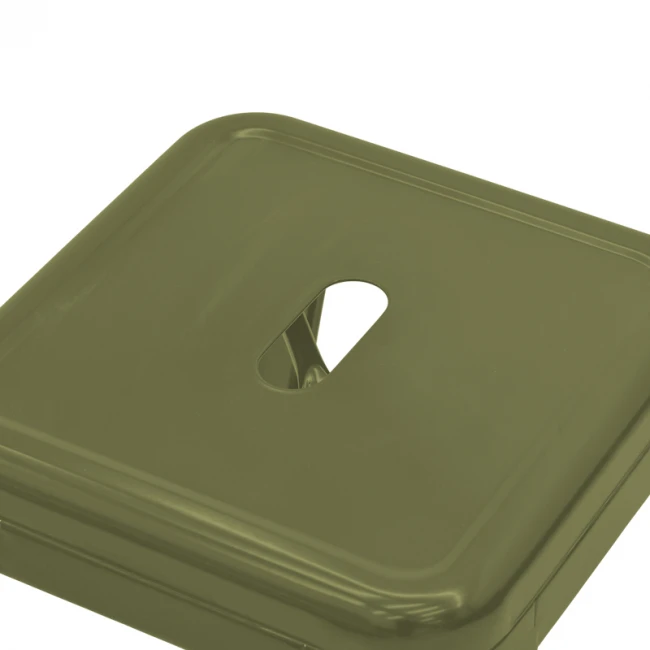 Σκαμπό Utopia pakoworld μέταλλο σε λαδί απόχρωση 30x30x45εκ