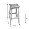 Waroby pakoworld wooden bar stool in natural color 35x35x67cm