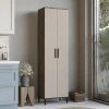 Cambi pakoworld column cabinet in brown-anthracite shade 50x35.5x183.6cm
