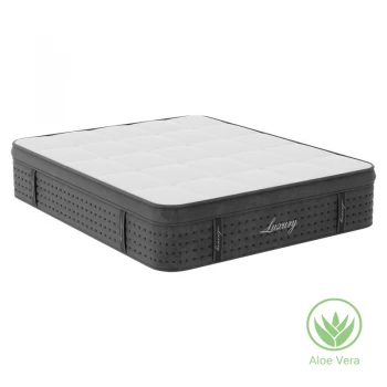 Στρώμα Luxury pakoworld pocket spring+gel memory foam+latex μονής όψης aloe vera 34-36cm 160x200εκ