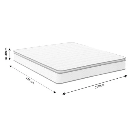 Mattress Perfecto pakoworld Continuous single-sided springs with top layer 22-24cm 140x200cm