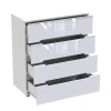 Chest of drawers Afina pakoworld mdf in white glossy color 90x44x101cm