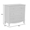 Chest of drawers Joliene Inart natural-antique white color mdf80x40x80cm
