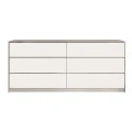 Συρταριέρα Kuanger pakoworld σε λευκή-φυσική απόχρωση 120x40x70εκ