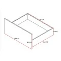 Συρταριέρα Kuanger pakoworld σε λευκή-φυσική απόχρωση 120x40x70εκ