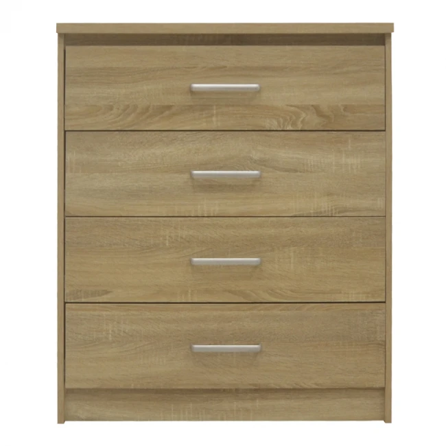 Chest of 4 drawers Olympus pakoworld  in light oak colour 80.5x40x95