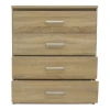 Chest of 4 drawers Olympus pakoworld  in light oak colour 80.5x40x95