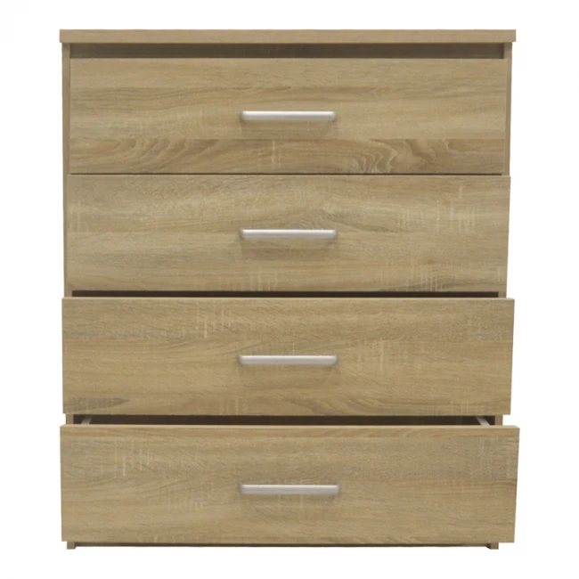 Chest of 4 drawers Olympus pakoworld  in light oak colour 80.5x40x95
