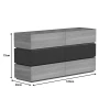 Sonlen pakoworld chest of drawers in anthracite-sonoma shade 120x40x72cm