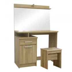 Dressing table with mirror Olympus pakoworld in sonoma colour 90.5x39.5x75cm