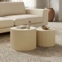 Set of 2 pieces coffee tables Ponty pakoworld cream mango wood