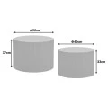 Set of 2 pieces coffee tables Ponty pakoworld cream mango wood