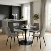 Dining table Balou-Noor pakoworld set of 5 MDF black-grey D120x73cm