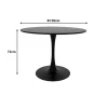 Dining table Balou-Noor pakoworld set of 5 MDF black-grey D120x73cm