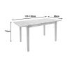 Τραπεζαρία Dallan Country pakoworld 5τεμ σε φυσική απόχρωση rubberwood 120-150x80x74εκ