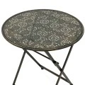 Drill pakoworld garden dining set 3pcs in copper antique color metal
