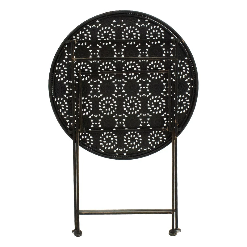 Drill pakoworld garden dining set 3pcs in copper antique color metal