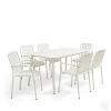 Τραπεζαρία Heven Vista pakoworld σετ 7τεμ λευκό αλουμίνιο 150x80x72εκ