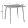 Mabu-Synergy dining table set of 3 pakoworld white aluminum and plywood in natural color 80x80x74cm