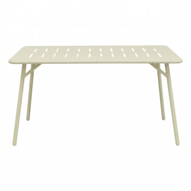 Τραπεζαρία Moraja Deraby Ι pakoworld σετ 5τεμ κρεμ μέταλλο 140x80x72εκ