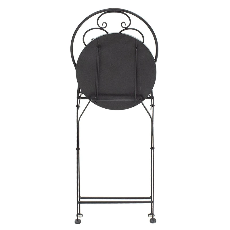 Mosaic pakoworld garden dining set set 3pcs metal black