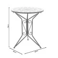 Mosaic pakoworld garden dining set set 3pcs metal black