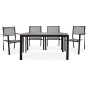 Garden dining set 5pcs Nares-Moly pakoworld aluminum black-textilene anthracite