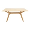 Τραπεζαρία Raffles pakoworld σετ 5τεμ rubberwood με pe rattanσε φυσική απόχρωση 150x90x76εκ