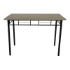 Τραπεζαρία Reforia pakoworld σετ 5τμχ mdf σε γκρι απόχρωση με μαύρα μεταλλικά πόδια 110x60x74εκ