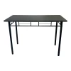 Τραπεζαρία Reforia pakoworld σετ 5τμχ mdf σε μαύρη απόχρωση με μαύρα μεταλλικά πόδια 110x60x74εκ