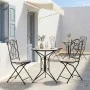 Sellis pakoworld dining set 3pcs mosaic-metal black