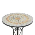 Sellis pakoworld dining set 3pcs mosaic-metal black
