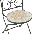Sellis pakoworld dining set 3pcs mosaic-metal black