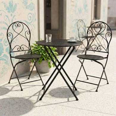 Dining set 3pcs Walen pakoworld black metal