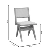 Dining set Winslow pakoworld set 7pieces rubberwood light walnut 160x85x75cm