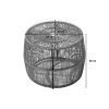 Τραπέζι Adela pakoworld pe wicker-γυαλί σε φυσική απόχρωση Φ47x38εκ