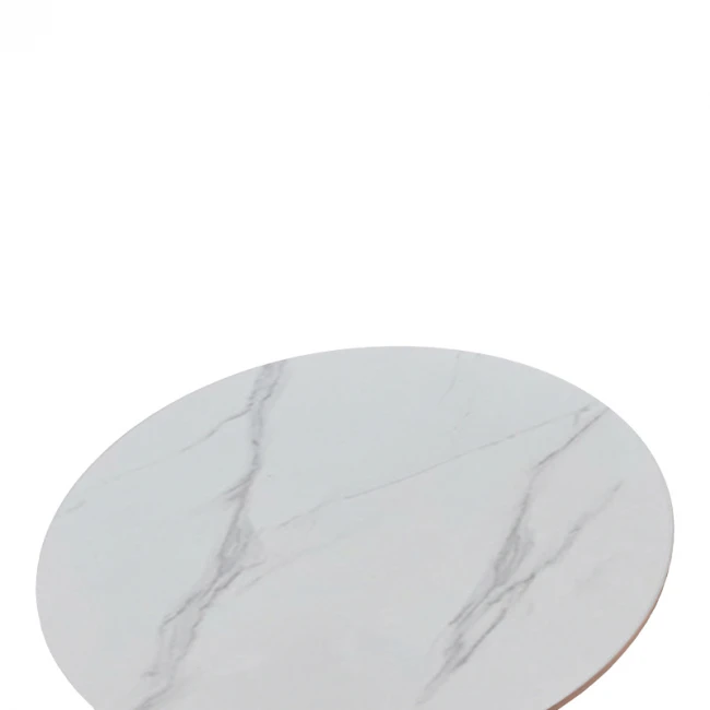 Τραπέζι Balou I pakoworld sintered stone σε λευκό μαρμάρου Φ70x74εκ