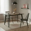 Τραπέζι Benson pakoworld MDF σε rustic grey απόχρωση 120x75x75εκ