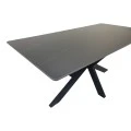 Table Bethan pakoworld sintered stone-metal black marble look-black 160x80x75cm